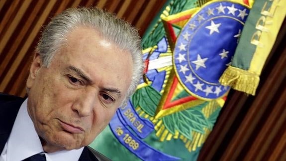 El presidente interino de Brasil, Michel Temer.