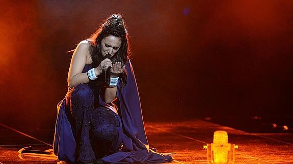 Jamala, durante su actuación en el festival de Eurovisión.