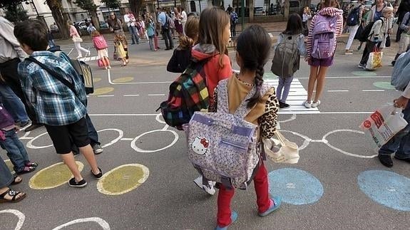 Imagen del patio de un colegio. 