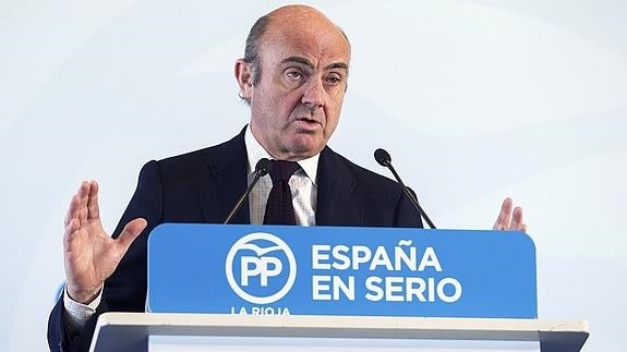 El ministro de Economía y Competitividad en funciones, Luis de Guindos.