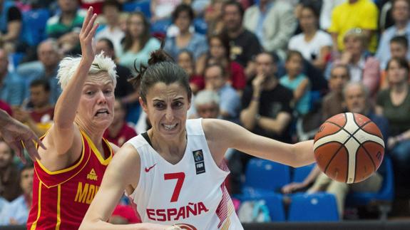 Alba Torrens, durante un partido con la selección. 