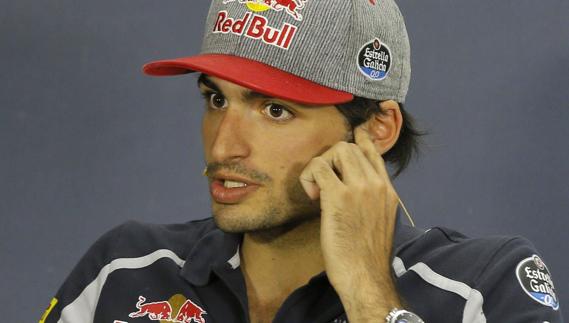 Carlos Sainz, durante una rueda de prensa. 