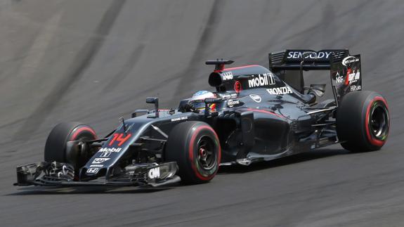 Fernando Alonso, durante el GP de Hungría. 