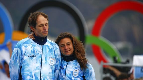 Santiago Lange y Cecilia Carranza.