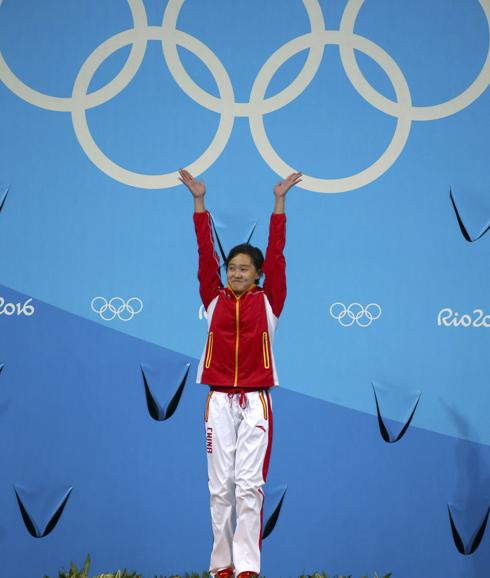 Qian Ren, con el oro.