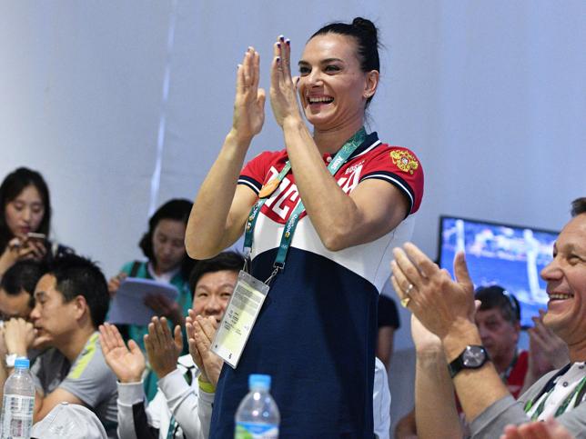 Isinbayeva, tras ser elegida miembro del COI