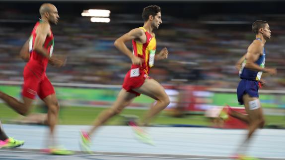 David Bustos, durante la competición. 