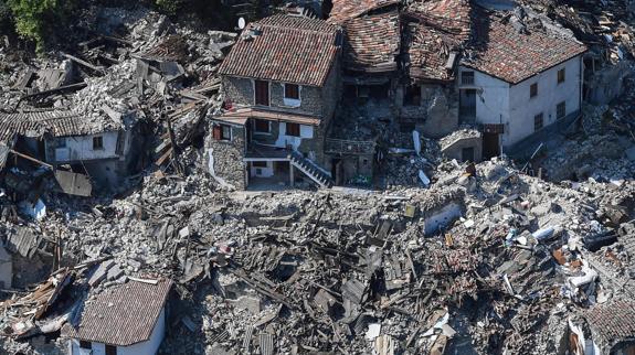 La ciudad italiana de Amatrice ha quedado devastada tras el terremoto.