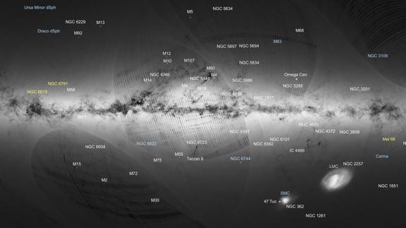 El mapa elaborado a partir de las observaciones de Gaia.