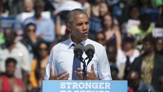 Barack Obama, durante su discurso en Filadelfia.