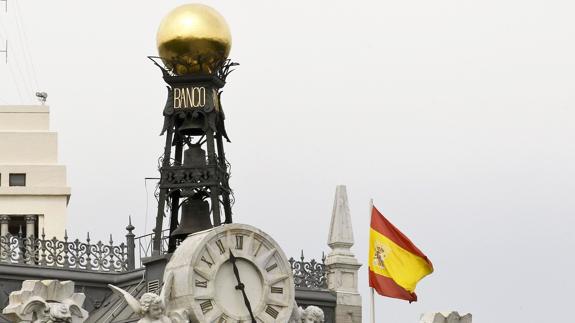 Fachada de la sede del Banco de España en Madrid.