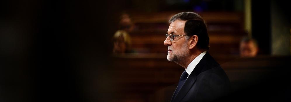 Mariano Rajoy, durante su intervención en el Congreso. 