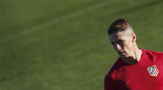 Fernando Torres, en un entrenamiento. 