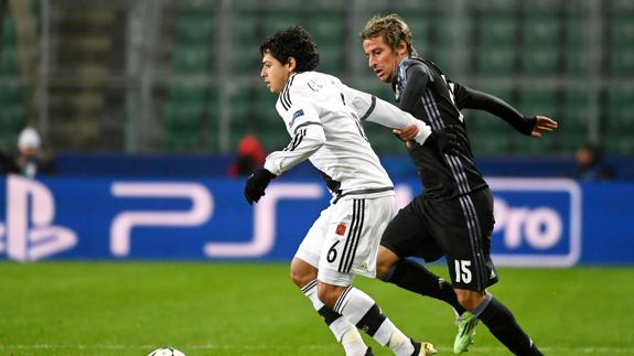 Coentrao, ante el Legia. 