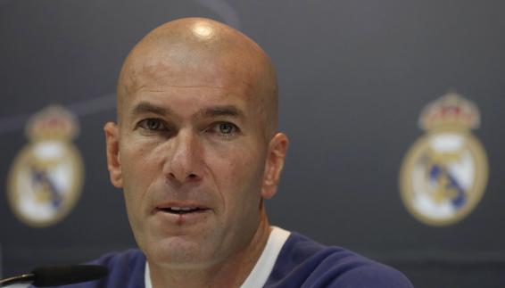 Zinedine Zidane, en rueda de prensa. 