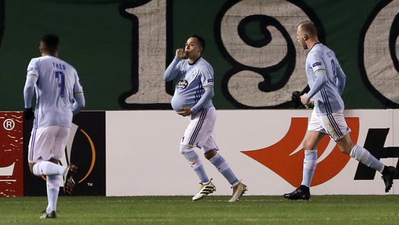 Orellana celebra su gol. 