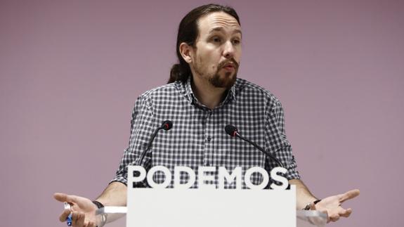 Iglesias, durante una conferencia de prensa. 