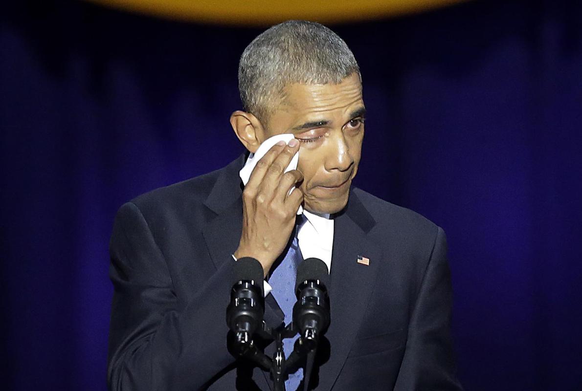 Barack Obama, durante su último discurso como presidente.