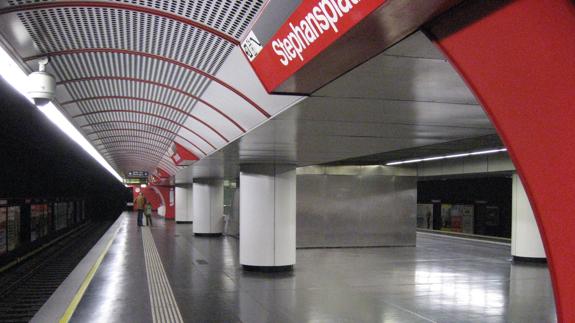 Una estación del metro de Viena.