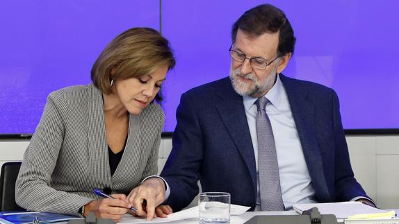 Mariano Rajoy junto a Dolores de Cospedal.