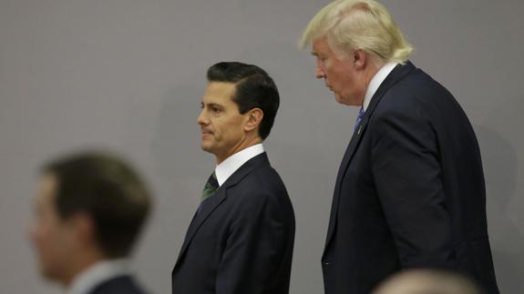 Enrique Peña Nieto y Donald Trump el pasado agosto.