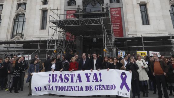 Concentración en contra de la violencia de género en Madrid.