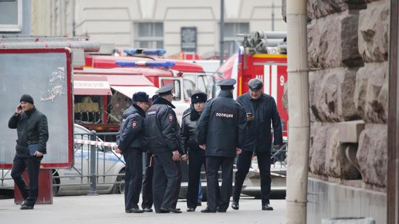 Agentes de Policía en San Petersburgo.