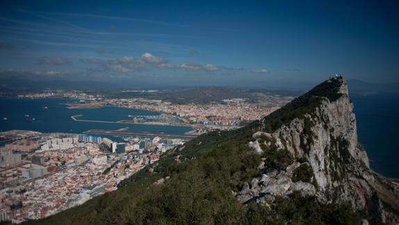 Vista general del peñón de Gibraltar.