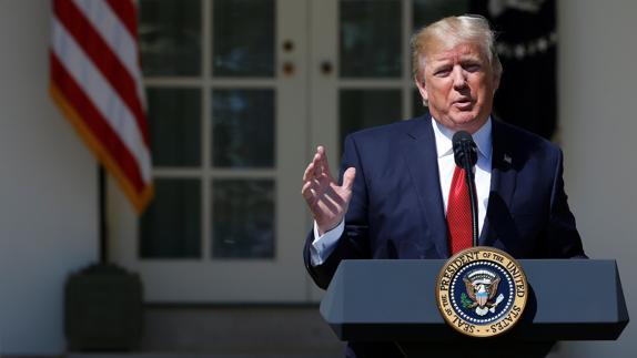 Trump, durante una conferencia de prensa. 