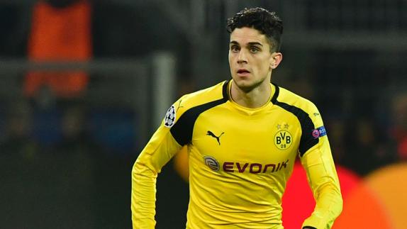 Marc Bartra, con la camiseta del Borussia Dortmund. 