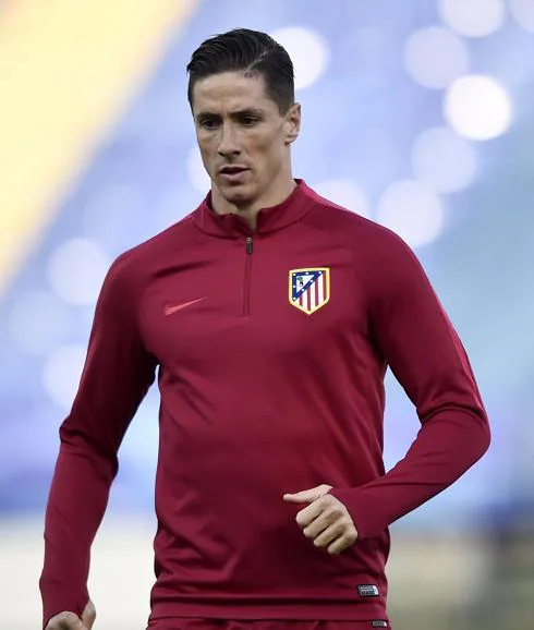 Fernando Torres, en un entrenamiento. 