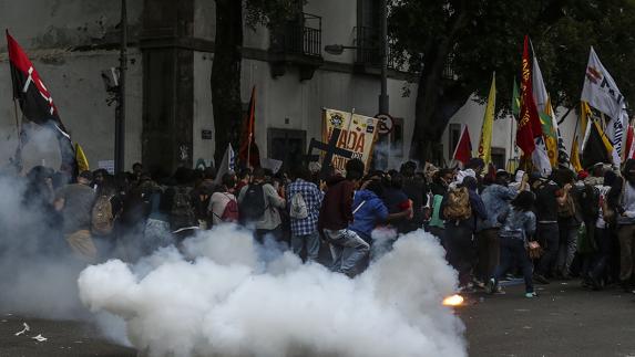 Disturbios durante una de las manifestación en Río de Janeiro.