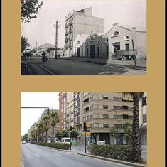 De la huerta a la ciudad. La avenida Tres Forques era antes una zona agrícola donde el asfalto brillaba por su ausencia, como se observa en la imagen. :: lp
