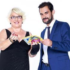 David y su madre, María Rosa.