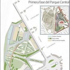 Las máquinas entran en el Parque Central