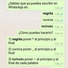 Cómo poner negrita, cursiva y tachado en Whatsapp