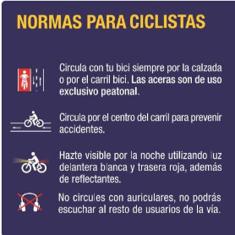 Normas para circular en bici por Valencia