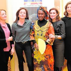 Arancha Aznar, Marta Aznar, Antoinette Kankindi, Amparo Ferrando y Elena Colomina.