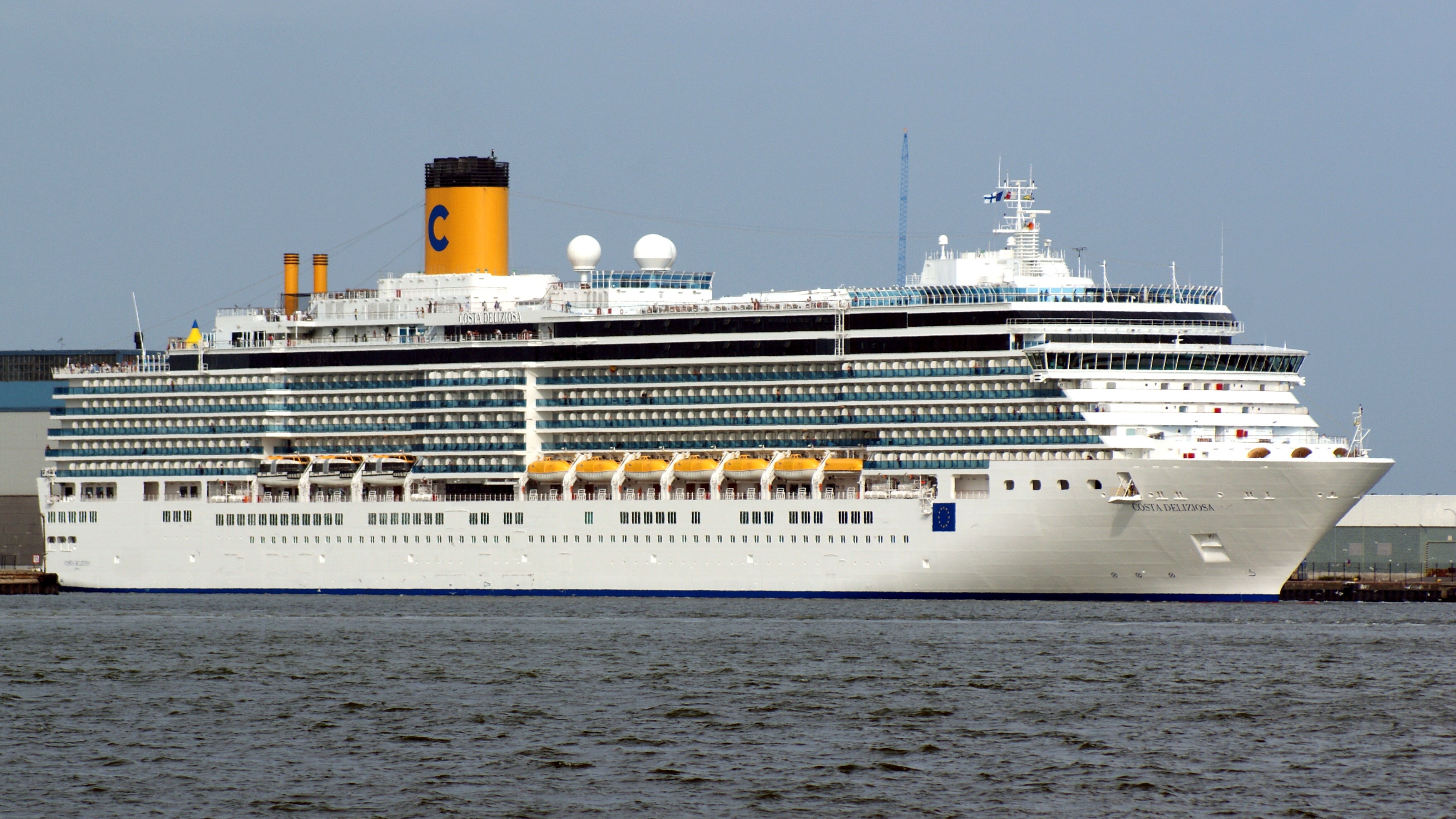 Imagen del Costa Deliziosa, el crucero averiado. 