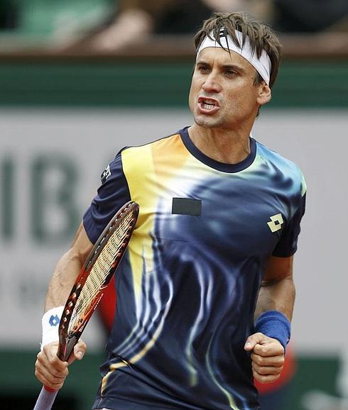 Ferrer celebra su victoria ante Sijsling en la primera ronda de Roland Garros. 