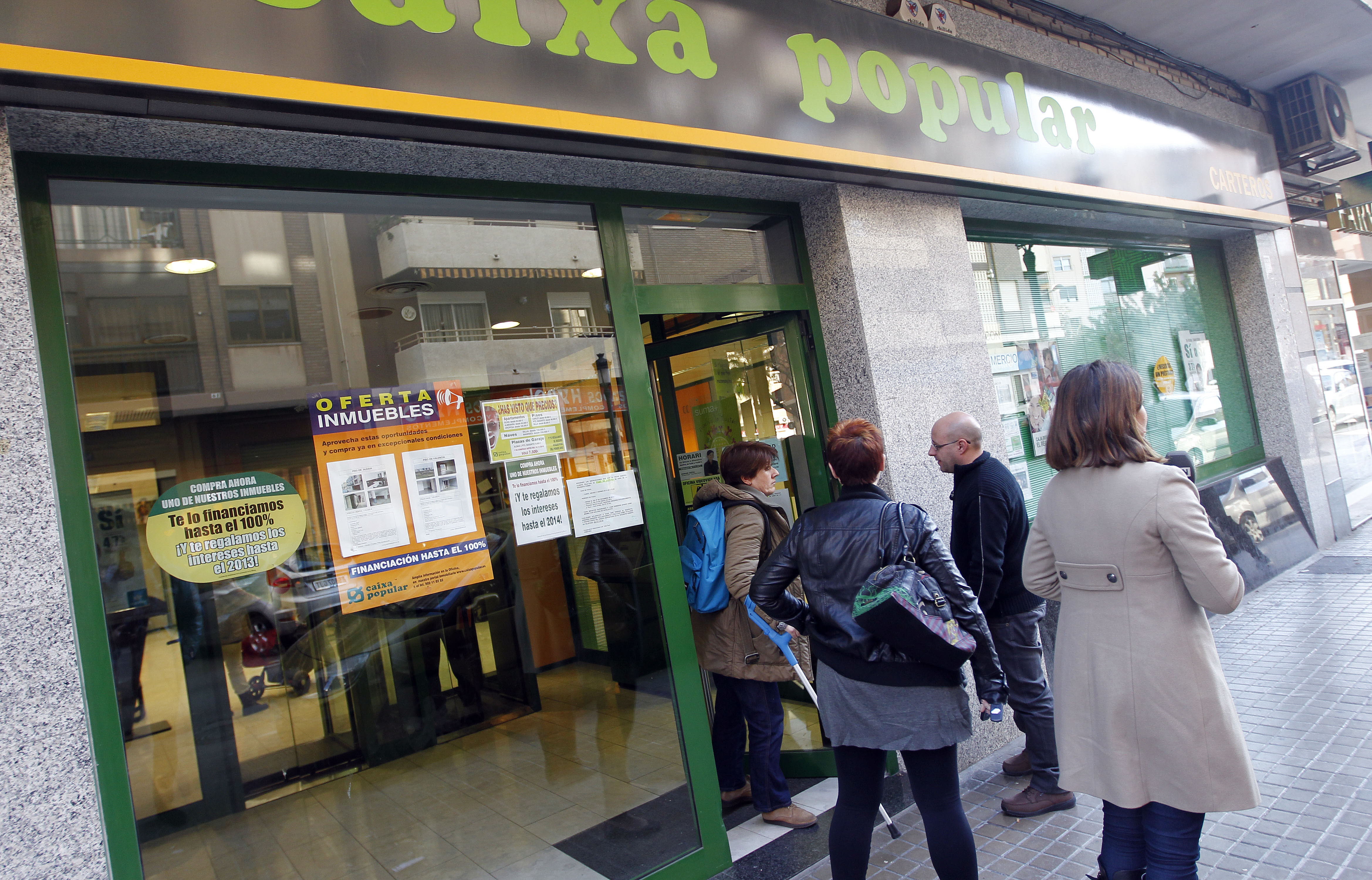 Una de las oficinas de Caixa Popular. 