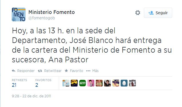 El fax de Fomento