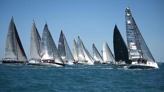 Un momento de la regata del viernes en el Trofeo SM La Reina.