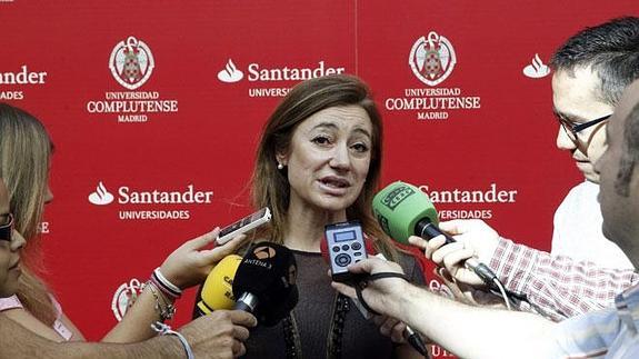 Marta Fernández Currás, este lunes en El Escorial.