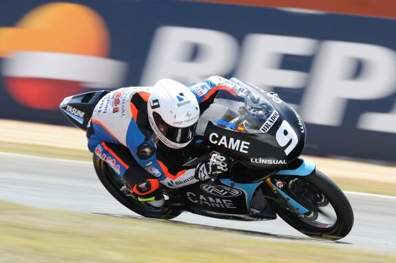 Jorge Navarro, durante la última carrera del CEV. 