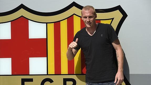 Mathieu a su llegada a Barcelona. 
