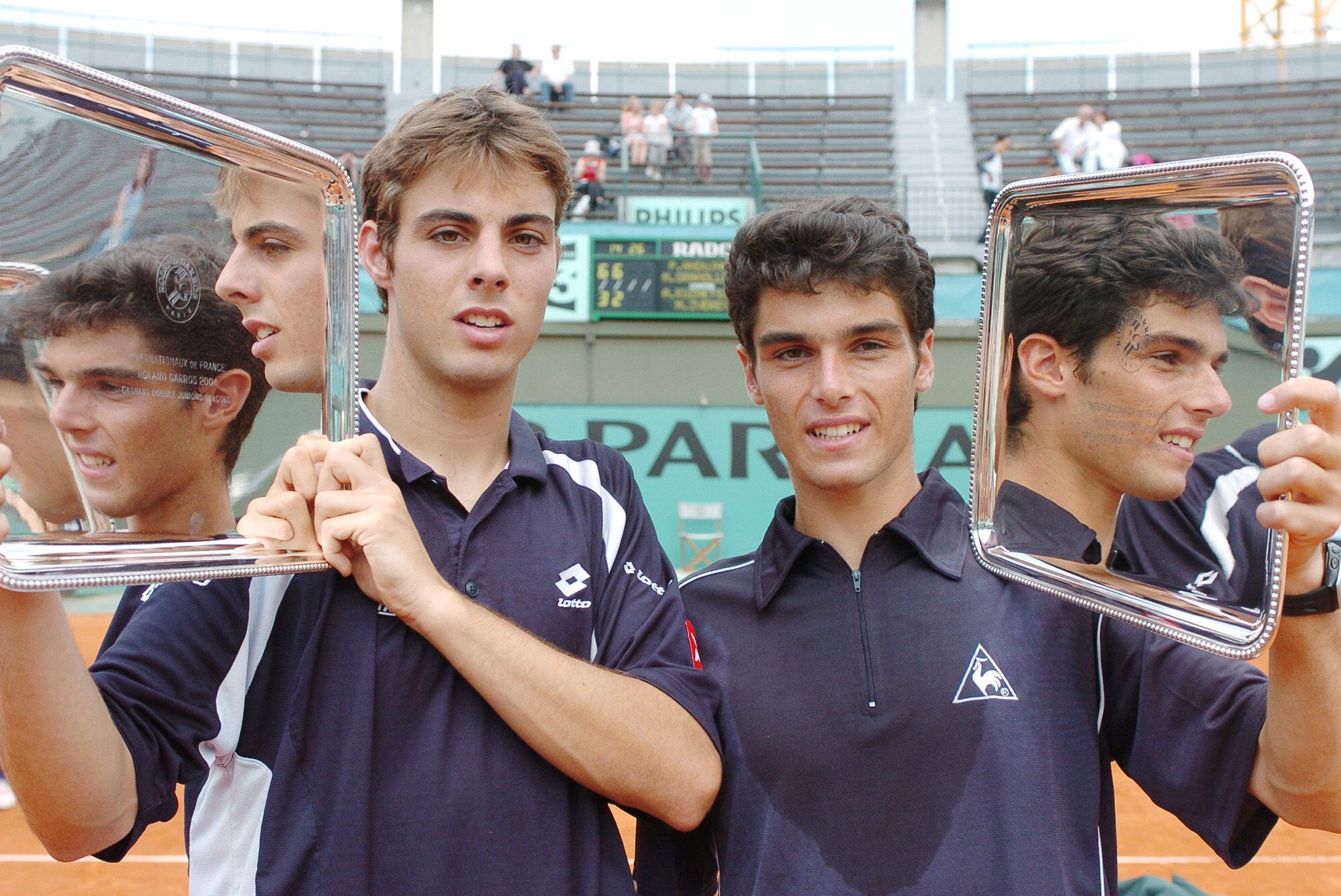 Marcel Granollers y Pablo Andújar en un torneo de dobles que disputaron juntos. 