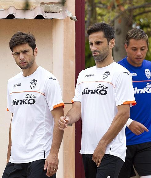 Jonas y Postiga en un entrenamiento de la temporada pasada.