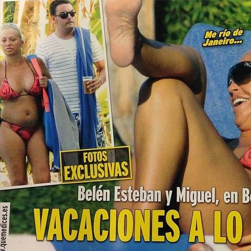 Belén Esteban de vacaciones en Benidorm junto a su novio Miguel.