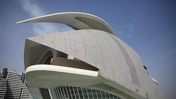 El Palau de Les Arts sin su revestimiento.